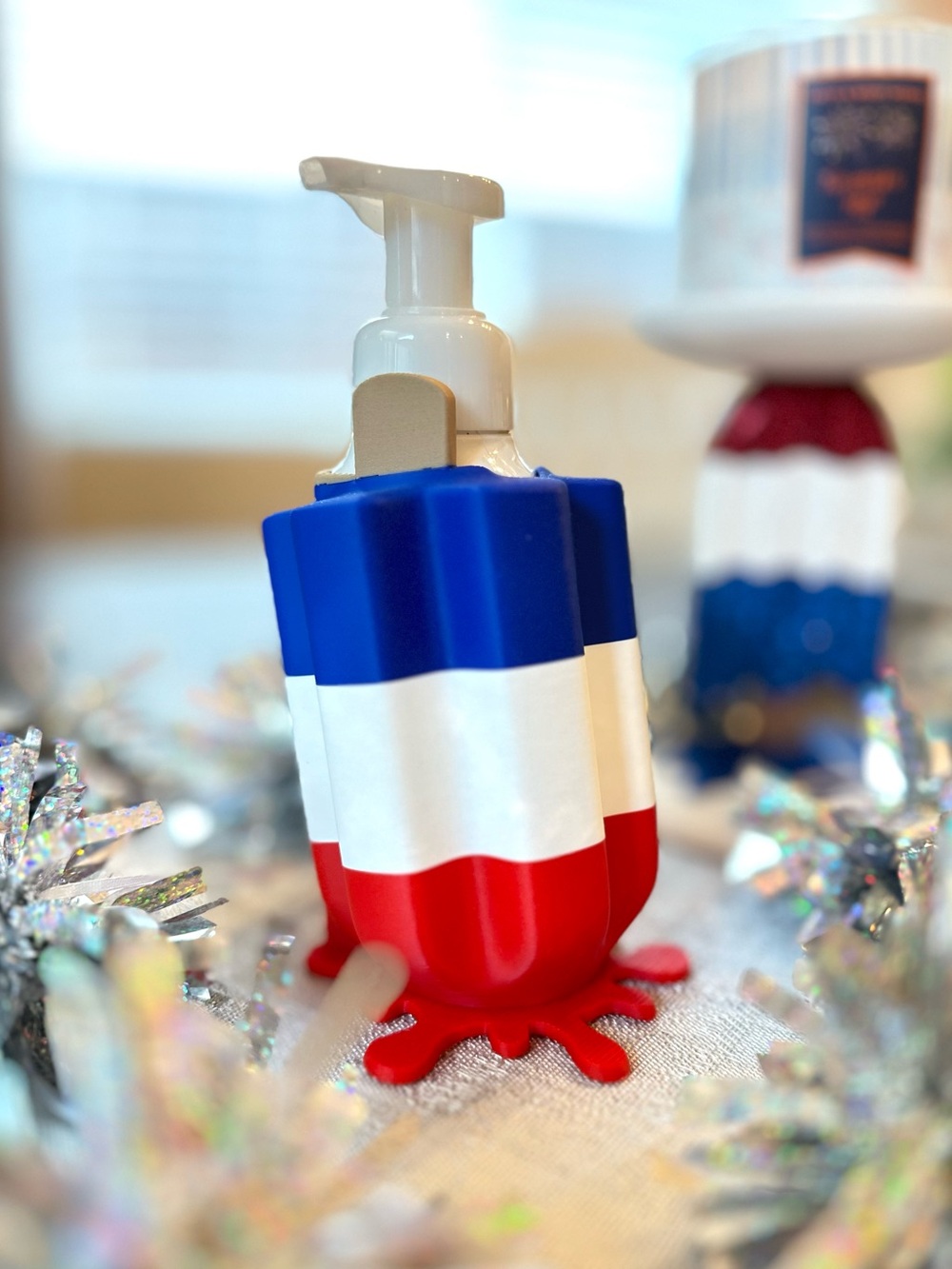 Patriotic Rocket Pop Popsicle Foaming Soap Holder for Bath & Body Works Bottle